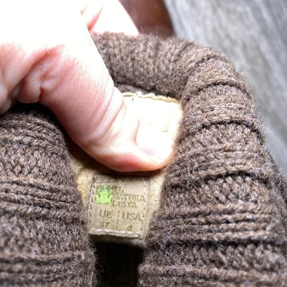 EUC El Naturalista Yggdrasil Soft Grain Boot Leather w/ Knitted Fold Over Cuff - Picture 7 of 12